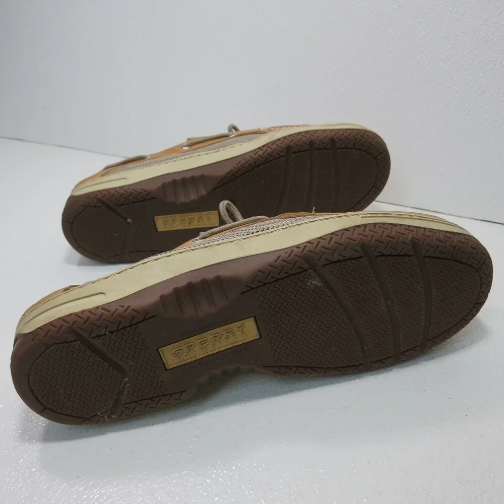 Sperry Top-Sider 3 Eye Nubuck Leather Cloth Deck Boat Shoes Kutsu Zapato 13 W